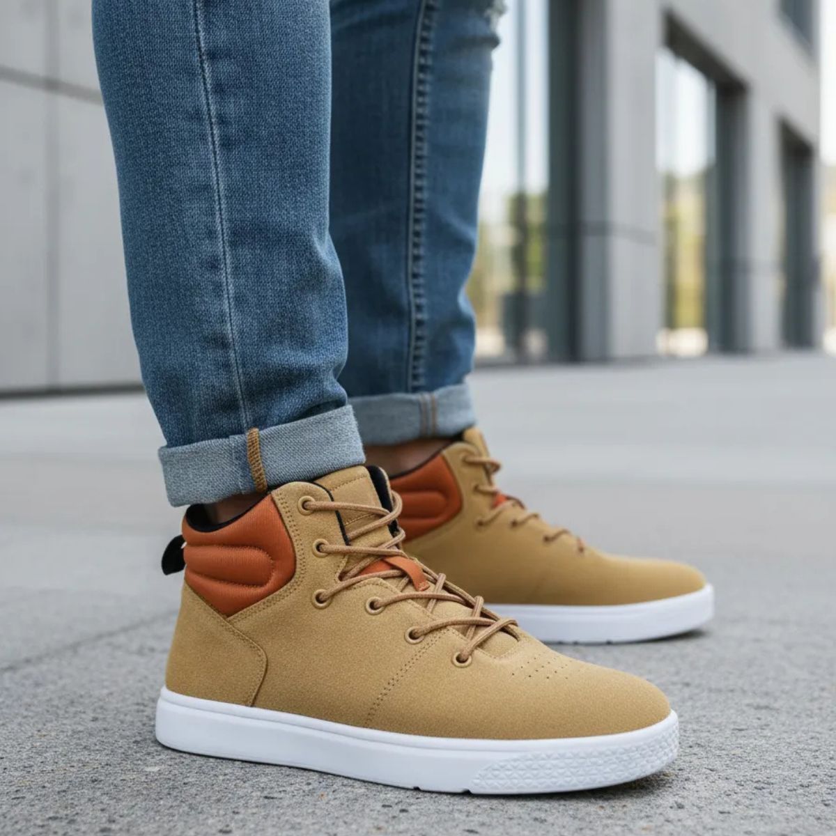 Zapatilla De Niño Cordones Beige - Louicid