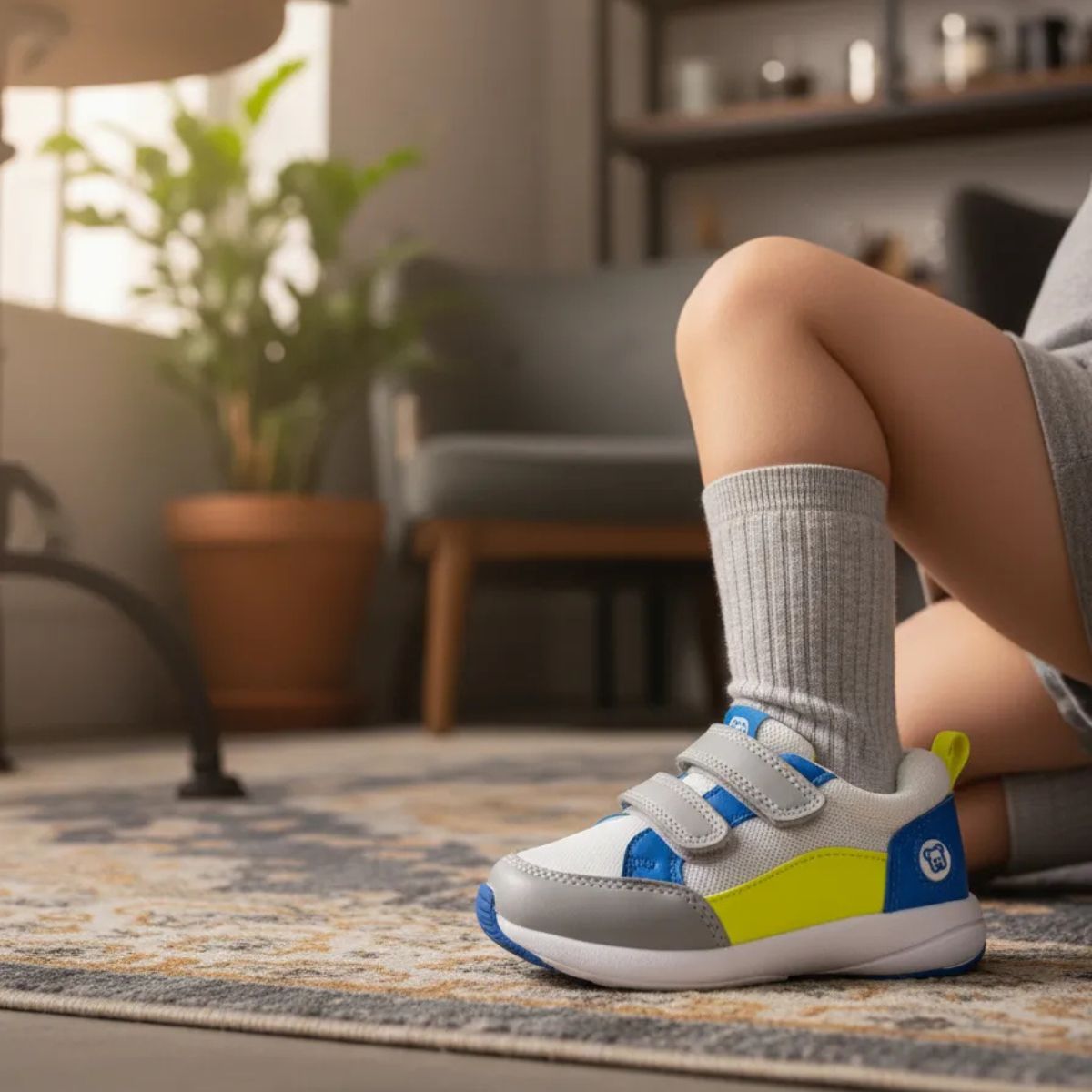 Zapatilla Niño Liviana Velcro Blanca Casa - Louicid