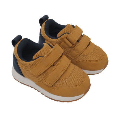 Zapatilla Niño Urbana Doble Velcro Café - Louicid
