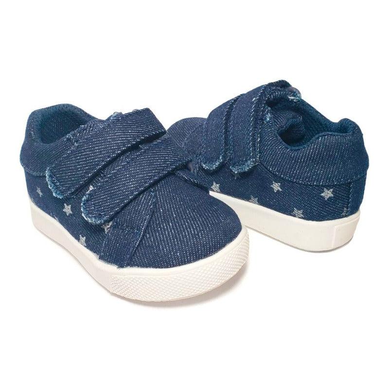 Zapatilla Urbana De Niña Con Velcro Azul - Louicid