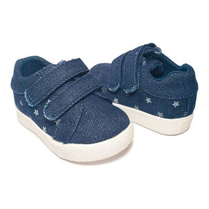 Zapatilla Urbana De Niña Con Velcro Azul - Louicid