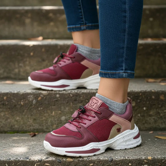 Zapatillas Chunky Niña Burdeo Pillin - Louicid