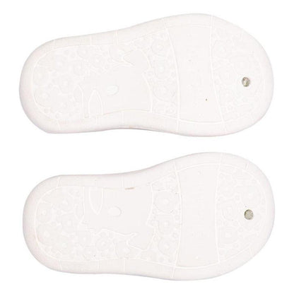 Zapato Reina Bebe Niña Flores Y Hojitas Blanco - Louicid