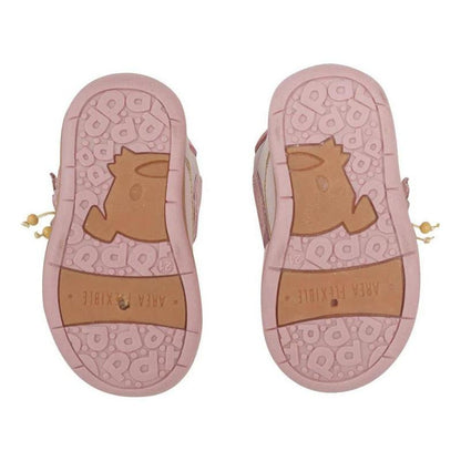 Zapato Bebé Niña Aplicación Mariposa En Velcro Rosado - Louicid