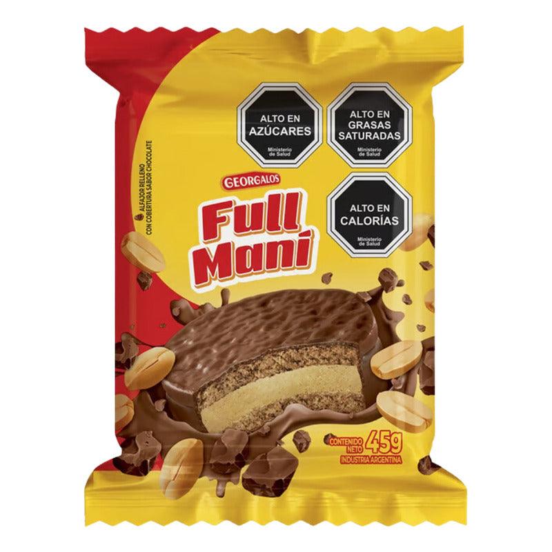 Alfajor Con Cobertura Sabor Chocolate 45gr Full Maní - Louicid