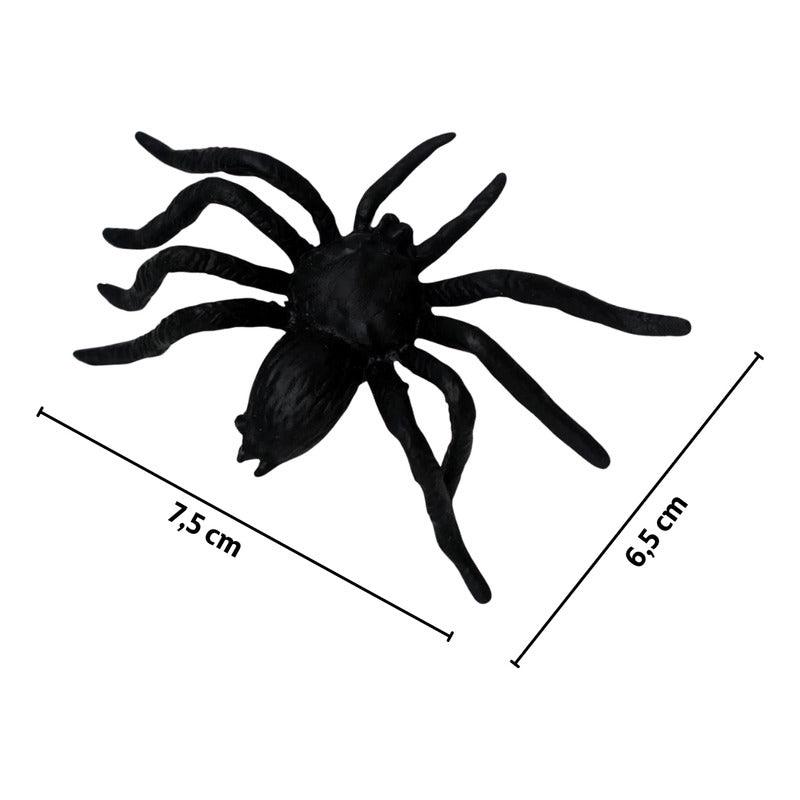 Pack 6 Arañas Negras Para Decoración Halloween - Louicid