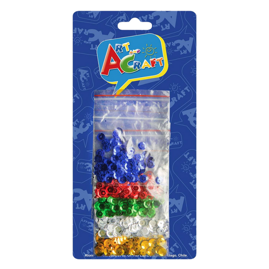 Set de bolsitas con lentejuelas en 5 colores básicos, perfectas para decorar y crear proyectos de manualidades - Louicid