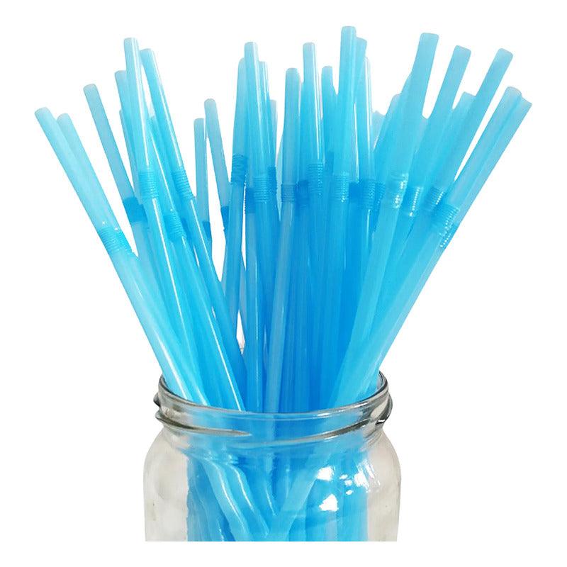 Bombillas Plásticas 100pcs Flexible Colores 21cm Louicid - Louicid