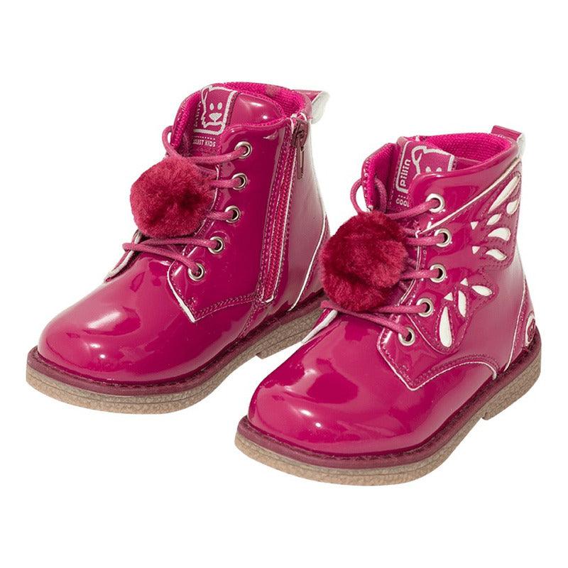 Bototo De Bebé Niña Pompón Burdeo - Louicid