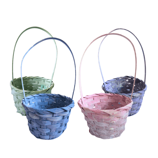 Canasto De Bambú Pequeño 21.5x8.5cm Para Pascua Resurrección - Louicid