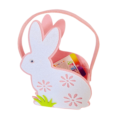 Canasto De Tela Conejo De Pascua 16cm Para Huevos - Louicid