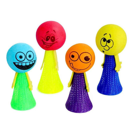 Pack de 8 caritas saltarinas con diseños variados, ideal para sorpresas de cumpleaños - Louicid