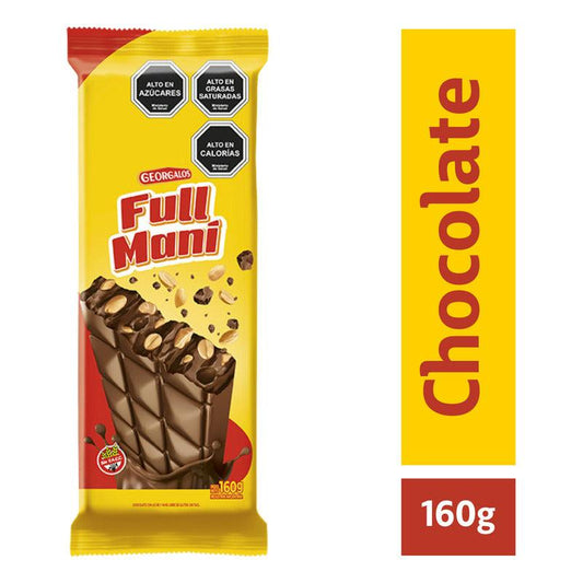 Chocolate con leche y maní Full Maní de 160g, libre de gluten, ideal para disfrutar como snack - Louicid