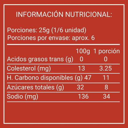 Vista trasera del empaque con tabla nutricional completa, ideal para consumidores que cuidan su alimentación - Louicid