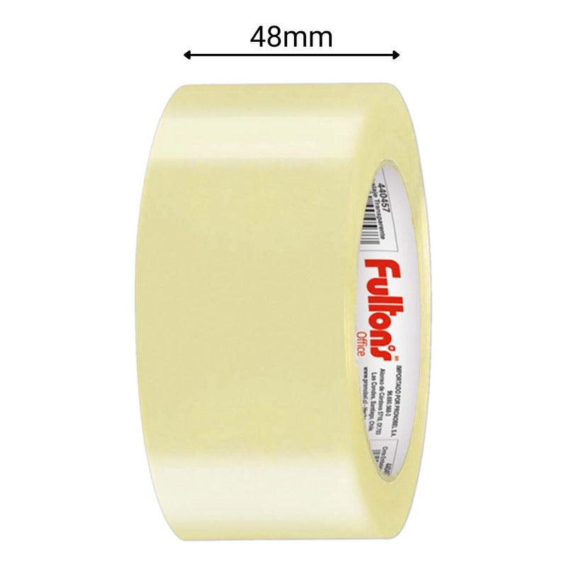 Cinta Fultons con medidas 48mm x 100mt visibles, perfecta para embalajes de alto volumen - Louicid