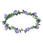 Cintillos Diadema Con Rosas Lila Para Niñas - Louicid