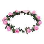 Cintillos Diadema Con Rosas Rosado Para Niñas - Louicid