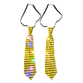 Corbata LED dorada con lentejuelas para fiestas - Louicid