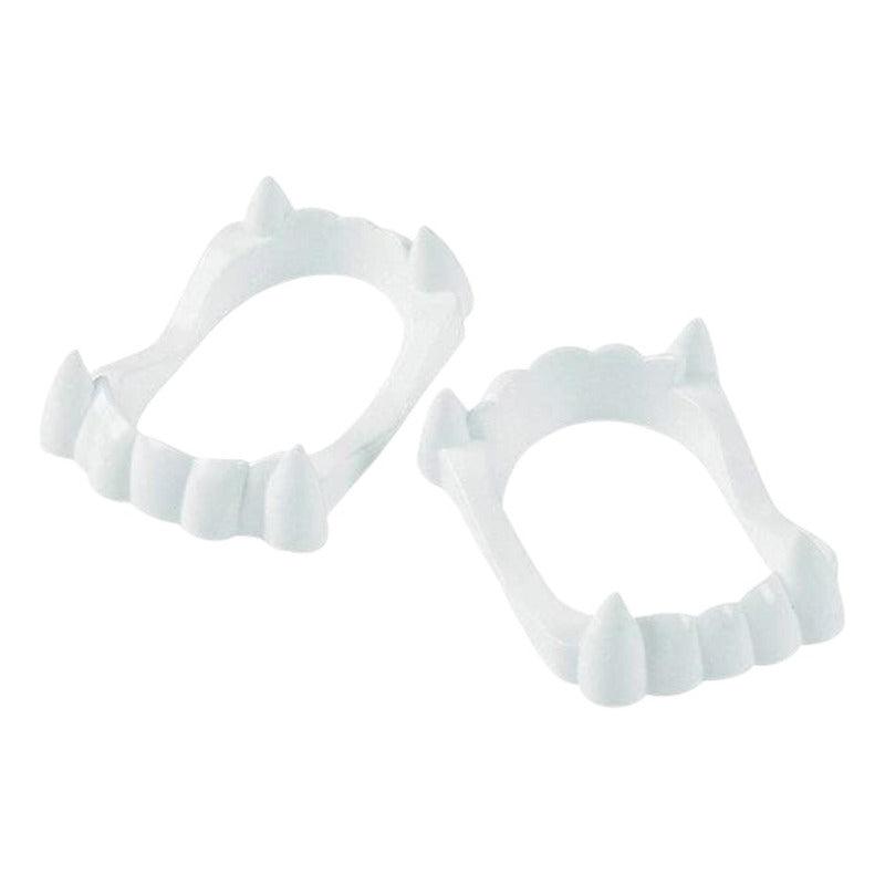 Pack 12pcs Dientes De Vampiro Blanco Disfraz Para Halloween - Louicid