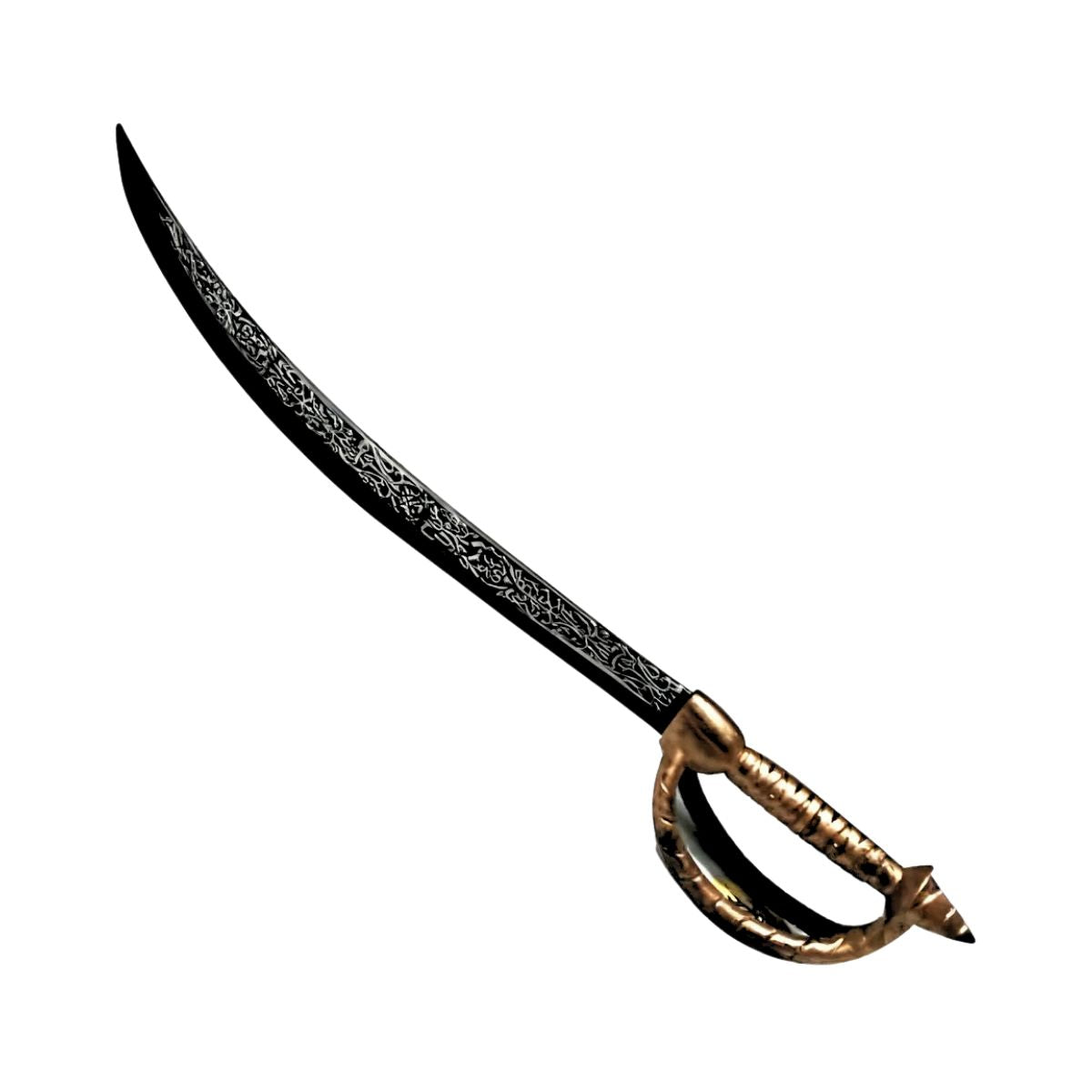 Espada pirata de plástico con mango doble apuntando hacia arriba, perfecta para juegos o disfraces - Louicid