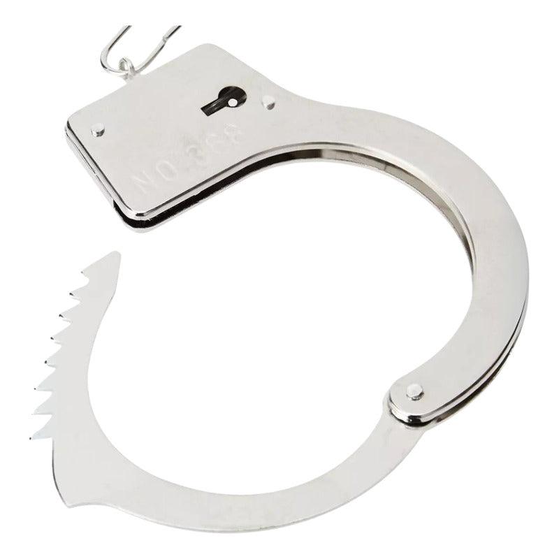 Esposas Y Llaves De Acero Accesorio Para Disfraz Carabinero - Louicid