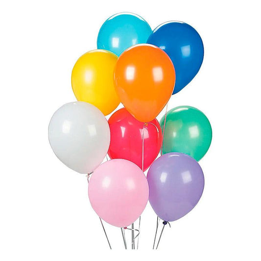 Pack de 25 globos lisos en colores surtidos, perfecto para decorar fiestas y eventos especiales - Louicid