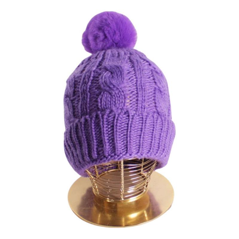 Gorro De Invierno Con Pompón & Polar Interior Trenzado - Louicid