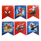 Guirnalda 16 Banderines Spiderman 3mts Para Cumpleaños - Louicid