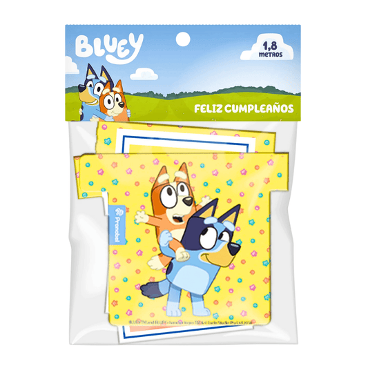 Guirnalda Feliz Cumpleaños Bluey 1.8mts Para Cumpleaños - Louicid