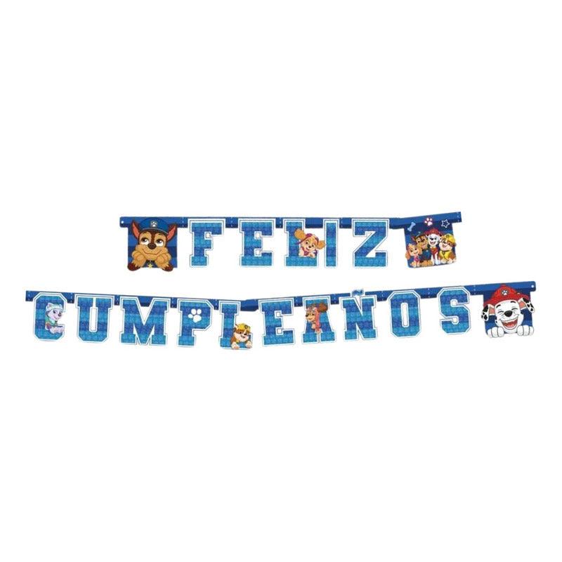 Guirnalda Feliz Cumpleaños Paw Patrol 1.6mts Para Celebraciones - Louicid