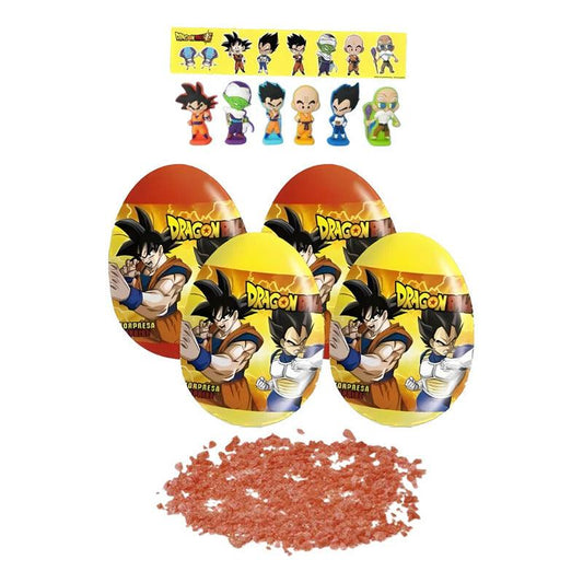 Pack 12 Huevos Sorpresas Dragon Ball Super 2d  Stickers Caramelo Exposivo - Louicid