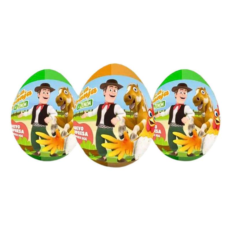 Vista de los huevos sorpresa La Granja de Zenón, ideales como regalos para cumpleaños infantiles - Louicid
