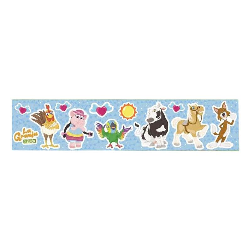 Stickers temáticos de La Granja de Zenón incluidos en el huevo sorpresa para niños - Louicid