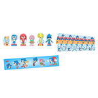  Contenido del huevo sorpresa Sonic: figura plana, stickers temáticos y cinta tape decorativa - Louicid