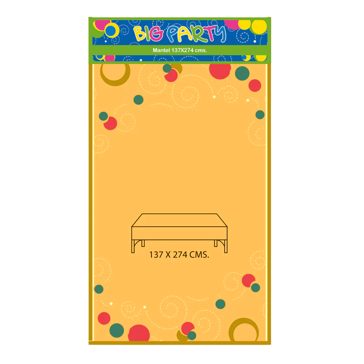 Mantel Plástico Desechable Naranja Claro 137x274 cm Para Celebraciones - Louicid