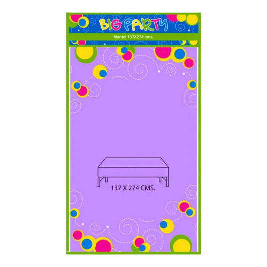 Mantel Plástico Desechable Lila 137x274 cm Para Celebraciones - Louicid