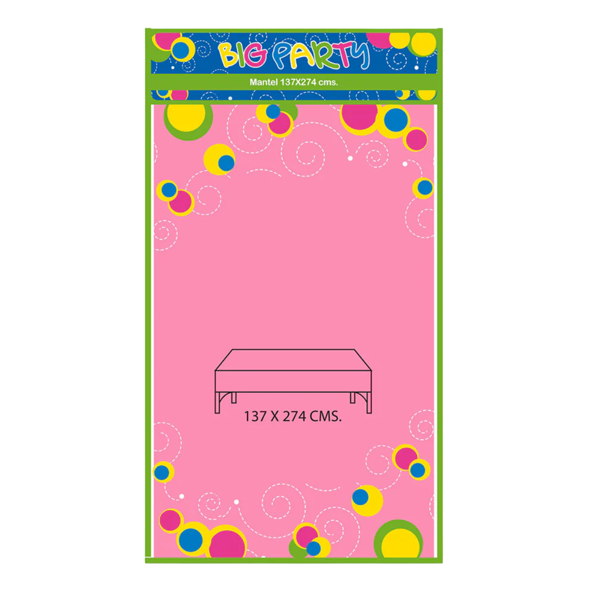 Mantel Plástico Desechable Rosado 137x274 cm Para Celebraciones - Louicid