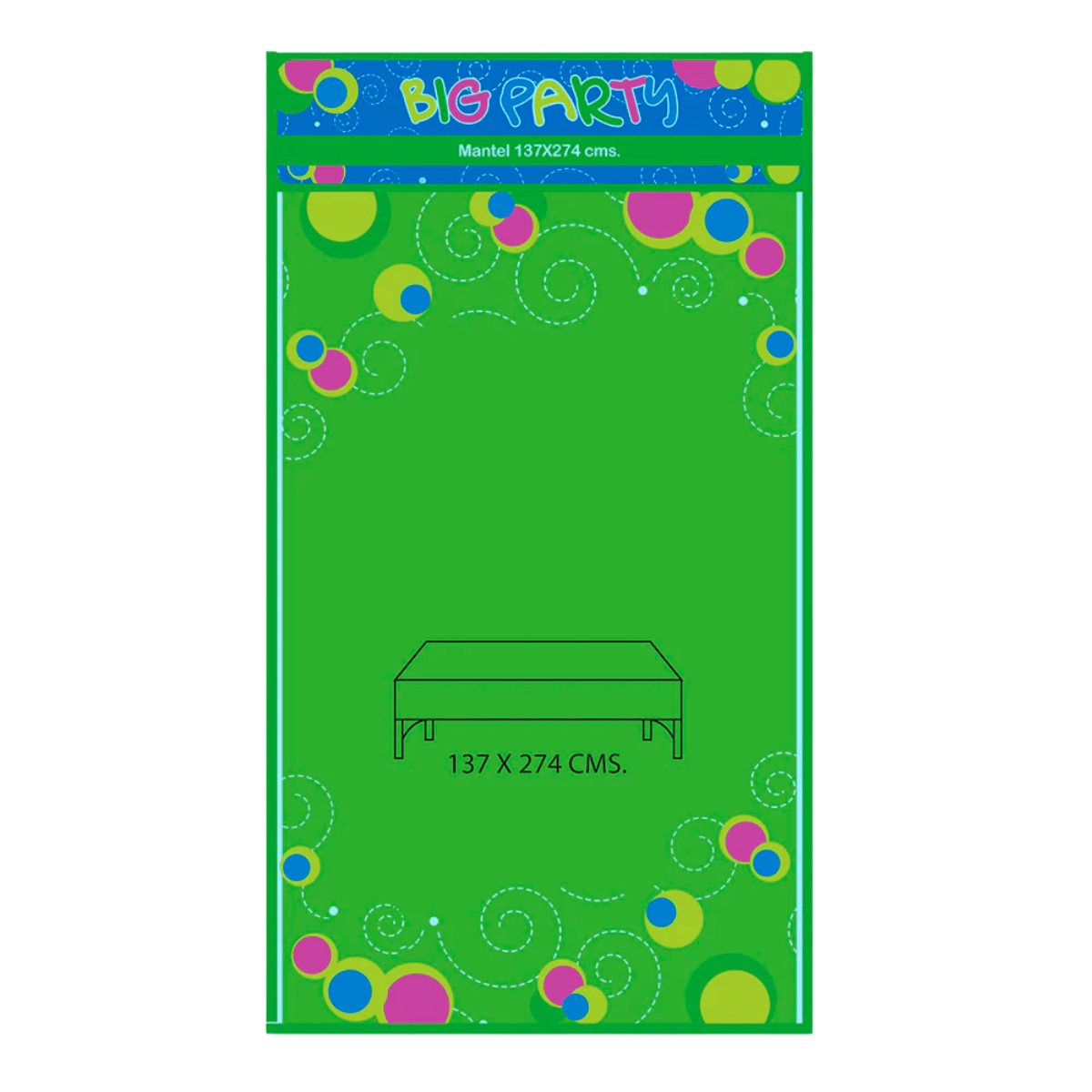 Mantel Plástico Desechable Verde 137x274 cm Para Celebraciones - Louicid