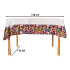 Mantel Sonic en mesa con dimensiones 130x170cm, perfecto para decorar celebraciones con estilo gamer - Louicid