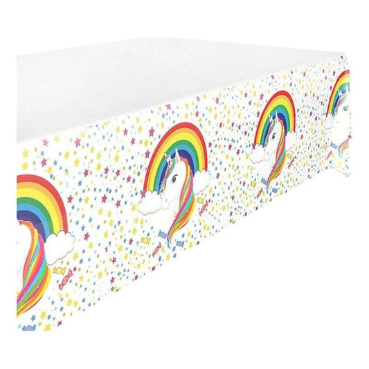 Mantel Unicornio & Arcoíris 180x109 Cm Para Cumpleaños - Louicid