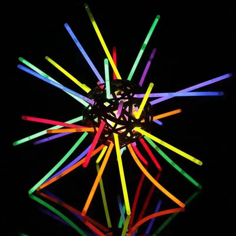 Pack 100 Pulseras Flúor Neón Tik Tok Brillan En Oscuridad - Louicid