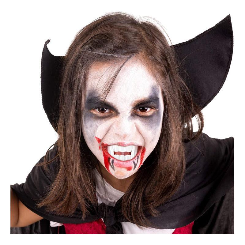 Pack 12pcs Dientes De Vampiro Blanco Disfraz Para Halloween - Louicid