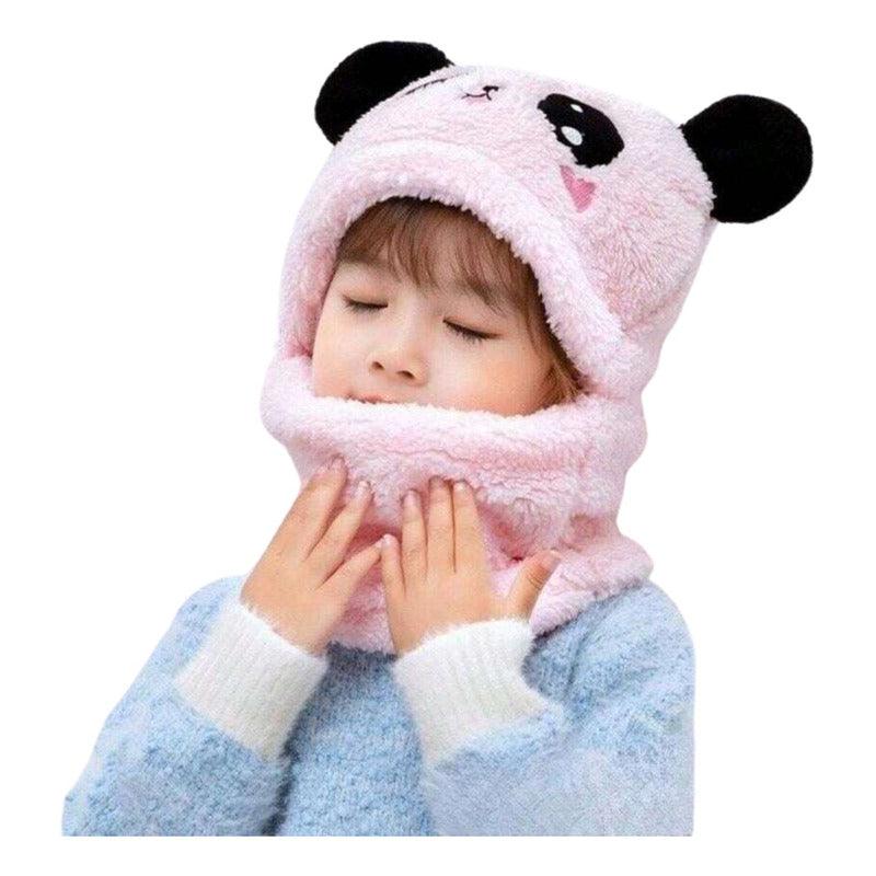 Pasamontaña De Felpa Oso Panda Gorro Con Cuello Infantil - Louicid
