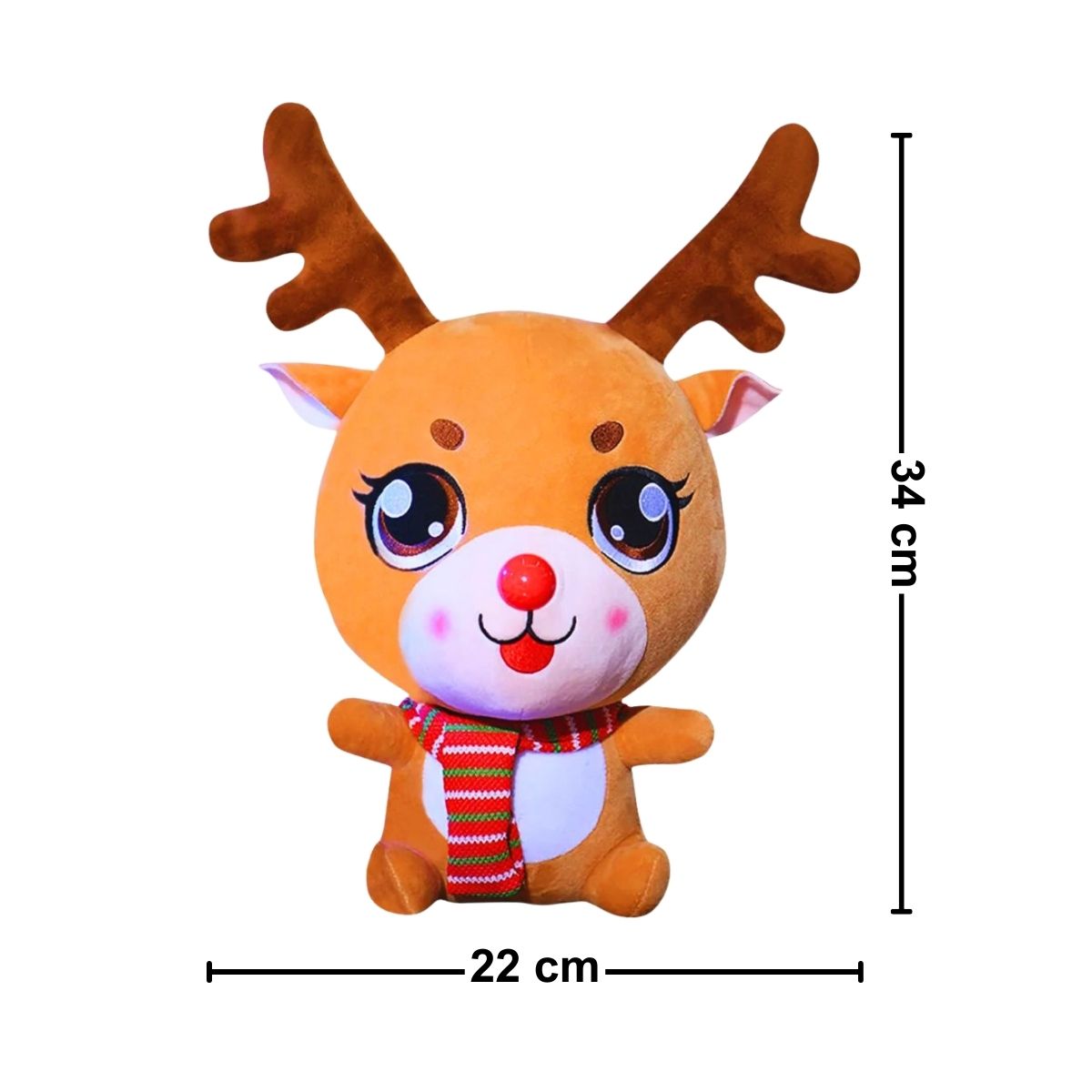 Peluche Reno Con Bufanda 34cm - Louicid