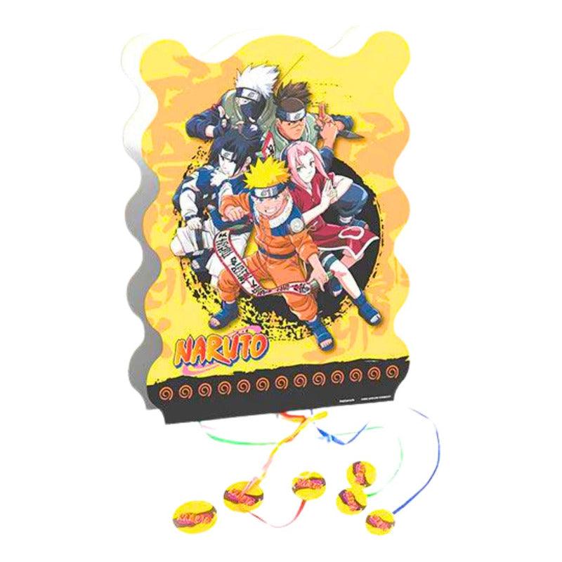 Piñata 3D de Naruto vista de frente, ideal para decorar y animar fiestas infantiles temáticas - Louicid