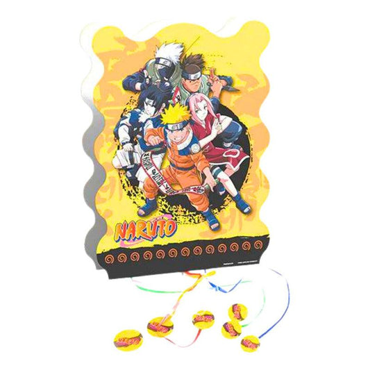 Piñata 3D de Naruto vista de frente, ideal para decorar y animar fiestas infantiles temáticas - Louicid