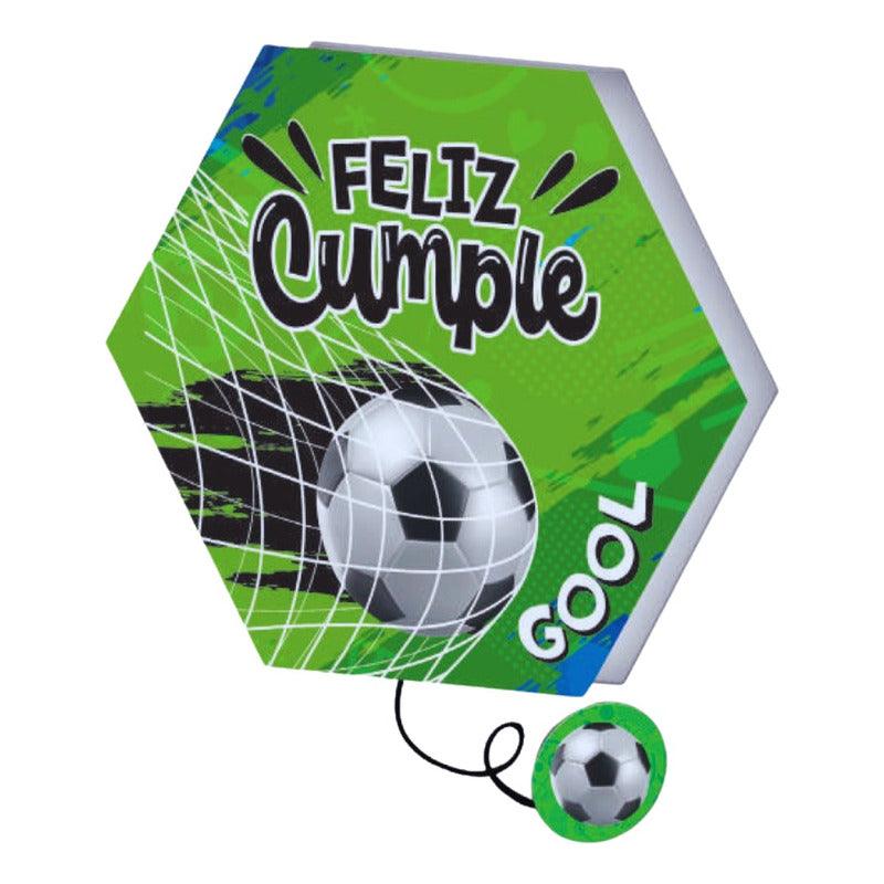 Piñata 3D Pelota Fútbol Feliz Cumple Para Cumpleaños Infantiles - Louicid