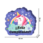 Piñata unicornio con medidas exteriores, perfecta para decorar y divertir en fiestas - Louicid