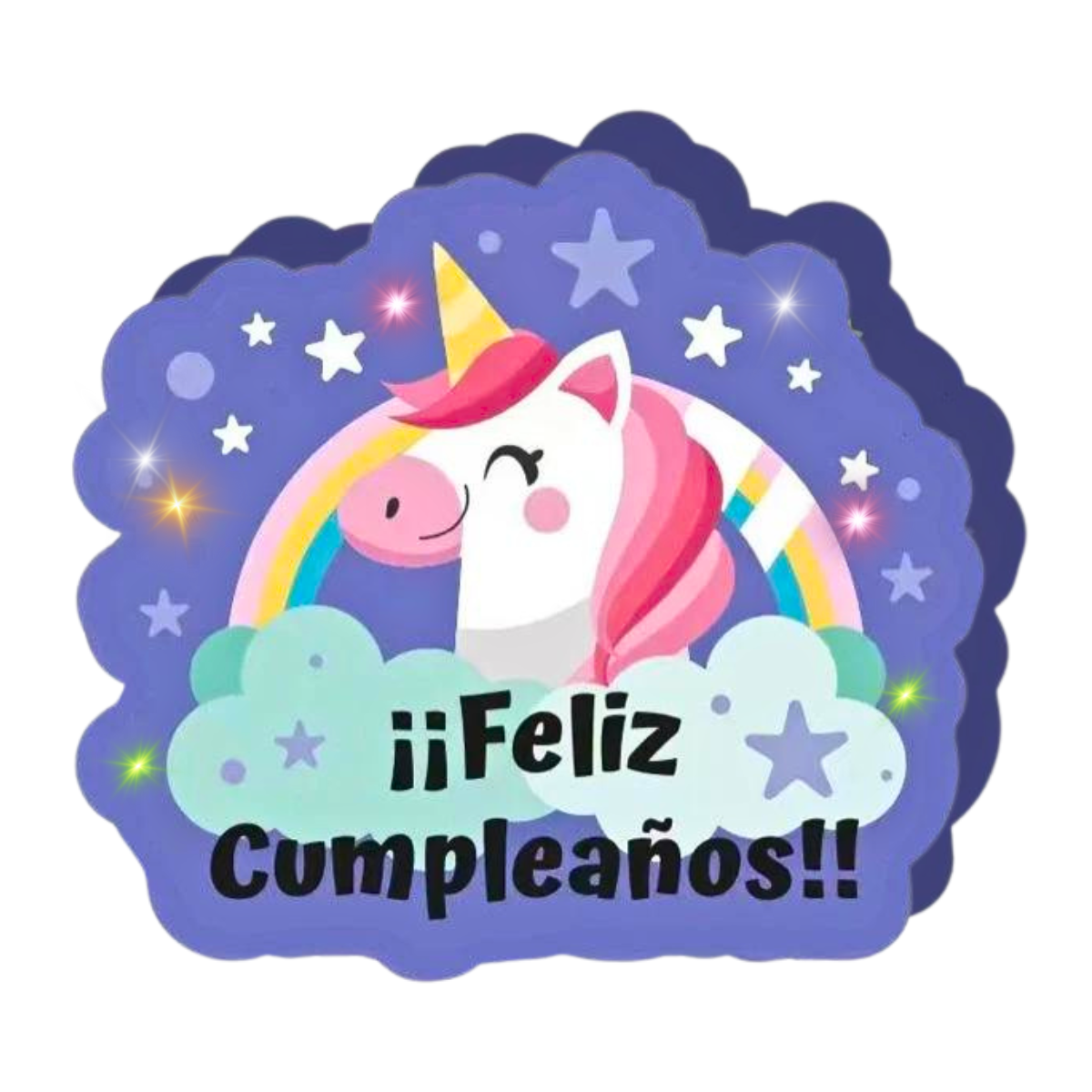 Piñata de unicornio con diseño arcoíris y luces LED, ideal para celebraciones infantiles - Louicid
