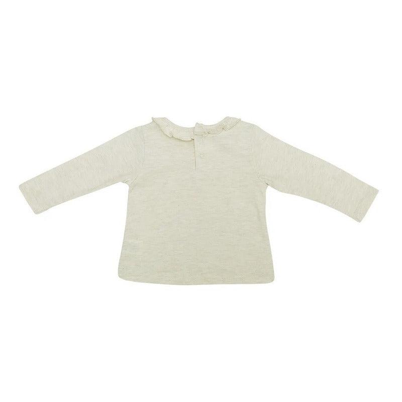 Polera De Bebé Niña Manga Larga Conejo Beige - Louicid